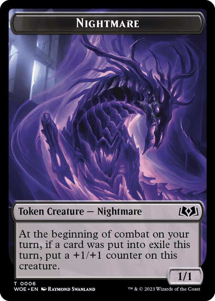 Nightmare // Food Double-Sided Token 6 // 12 card from Wilds of Eldraine
