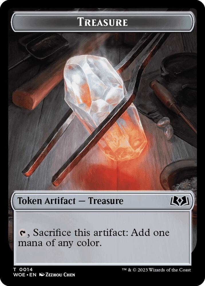 Treasure // Food Double-Sided Token 14 // 12 card from Wilds of Eldraine