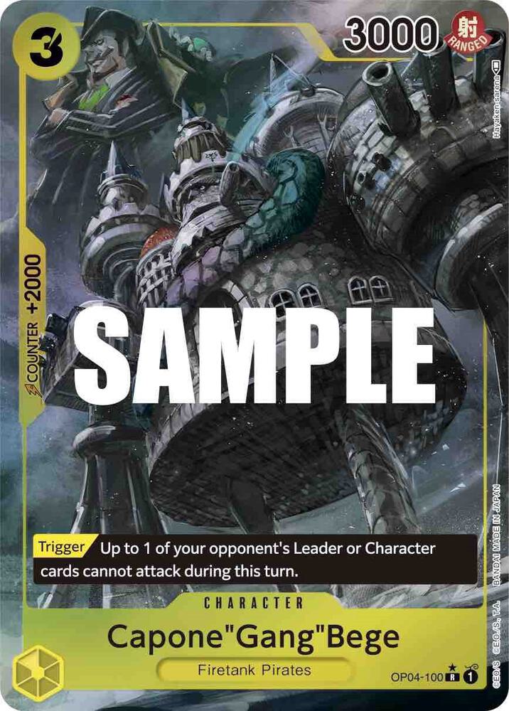 Capone"Gang"Bege (Alternate Art) OP04-100 card from Kingdoms of Intrigue