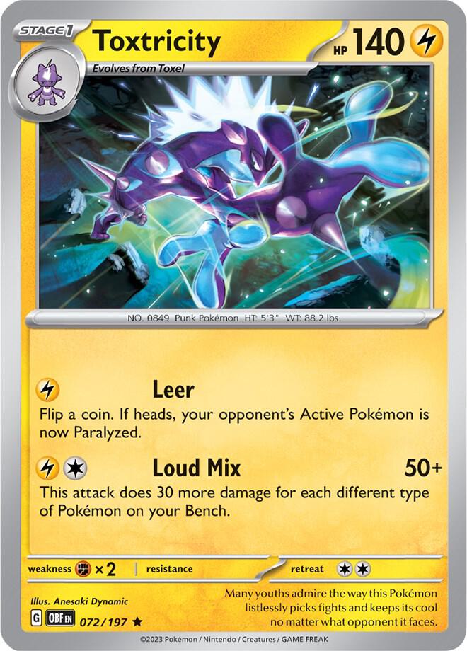 Toxtricity 072/197 card from Deck Exclusives
