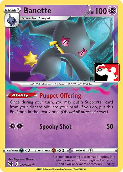 Banette 073/196 card from Prize Pack Series Cards