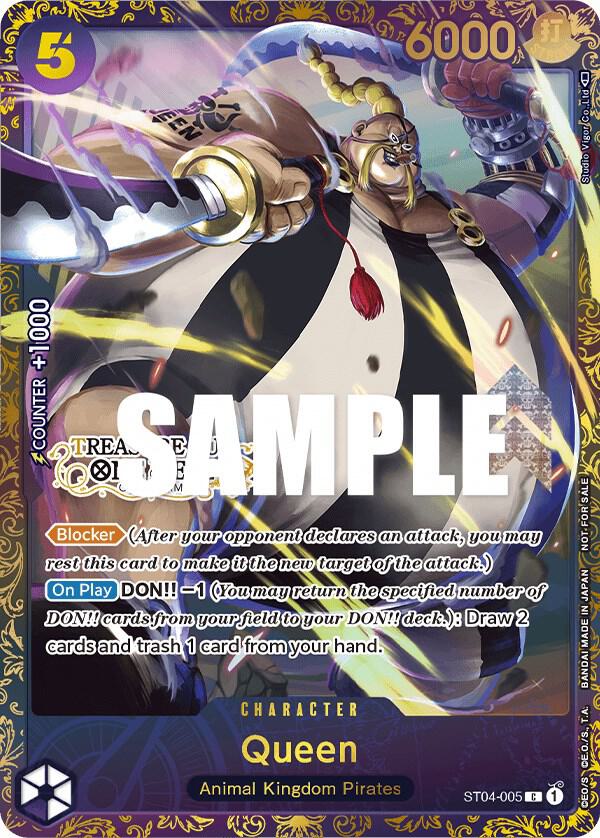 Queen (Treasure Cup) ST04-005 card from One Piece Promotion Cards