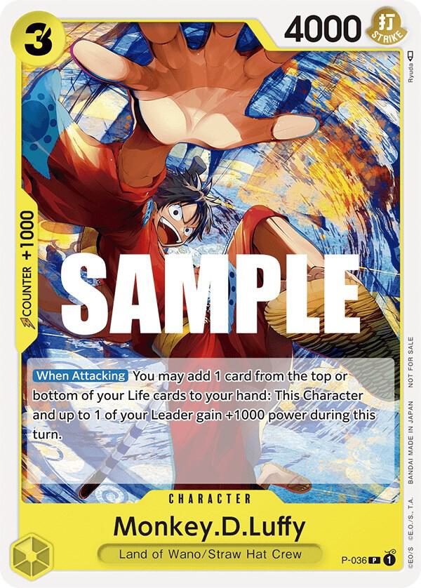 Monkey.D.Luffy (Pre-Release Tournament) P-036 card from One Piece Promotion Cards