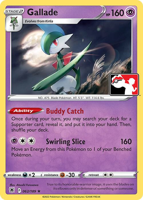 Gallade 062/189 card from Prize Pack Series Cards