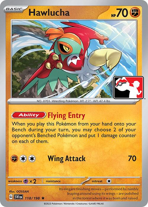 Hawlucha 118/198 card from Prize Pack Series Cards