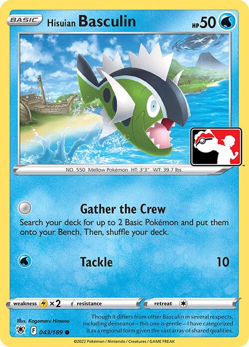 Hisuian Basculin 043/189 card from Prize Pack Series Cards