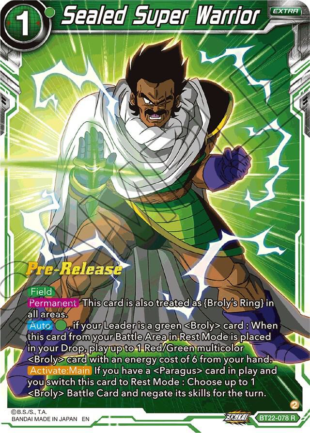 Sealed Super Warrior BT22-078 card from Critical Blow Pre-Release Cards