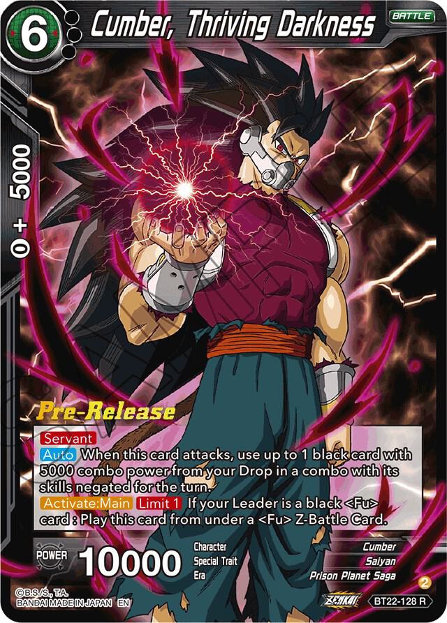 Cumber, Thriving Darkness BT22-128 card from Critical Blow Pre-Release Cards