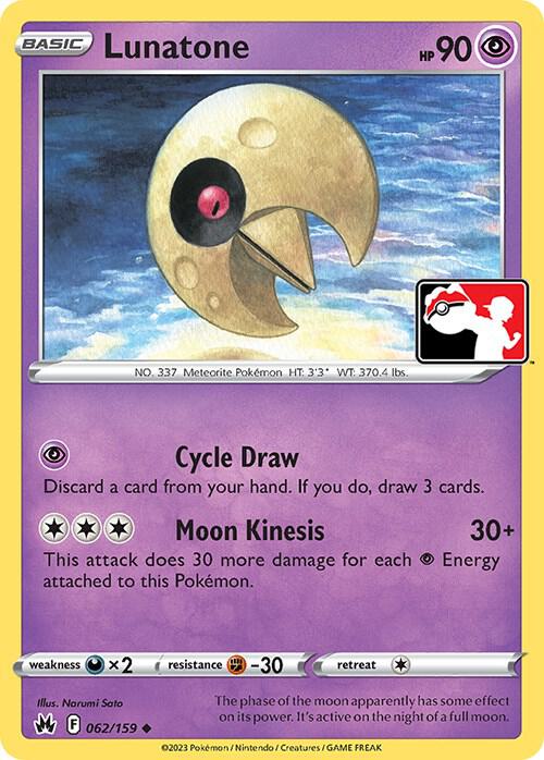 Lunatone 062/159 card from Prize Pack Series Cards