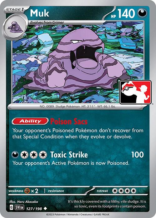 Muk 127/198 card from Prize Pack Series Cards