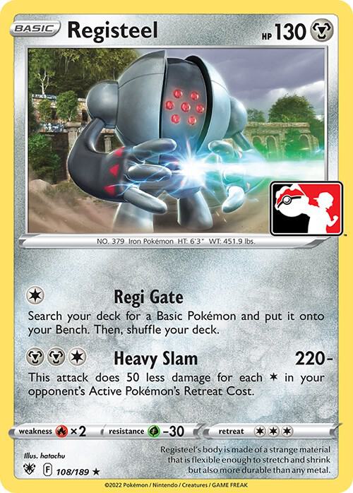 Registeel 108/189 card from Prize Pack Series Cards
