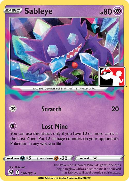 Sableye 070/196 card from Prize Pack Series Cards