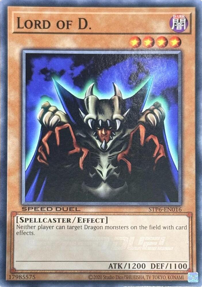 Lord of D. STP6-EN016 card from Speed Duel: Tournament Pack 6