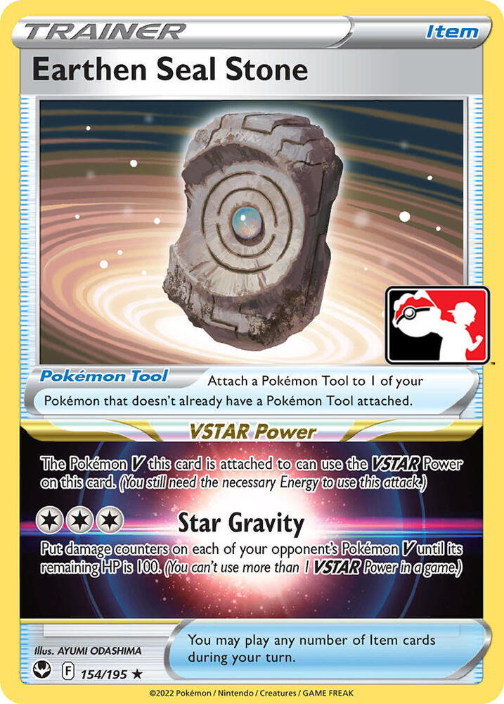 Earthen Seal Stone 154/195 card from Prize Pack Series Cards
