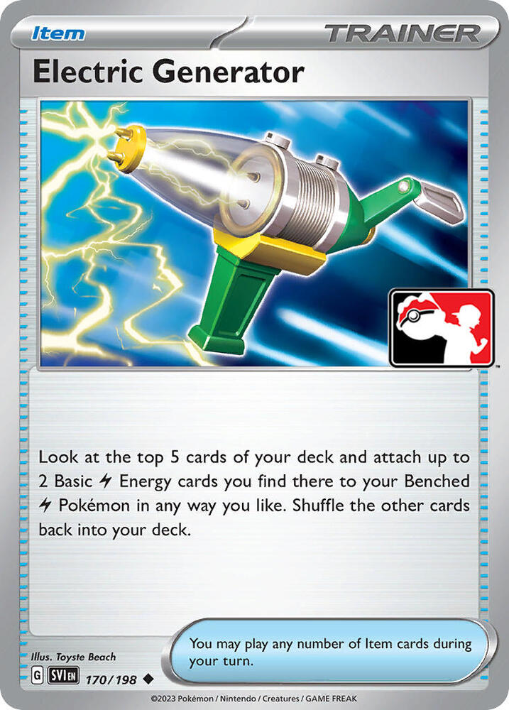 Electric Generator 170/198 card from Prize Pack Series Cards