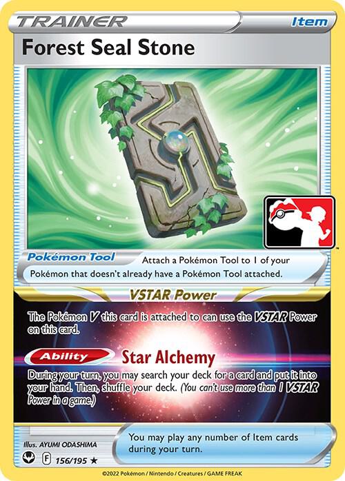 Forest Seal Stone 156/195 card from Prize Pack Series Cards