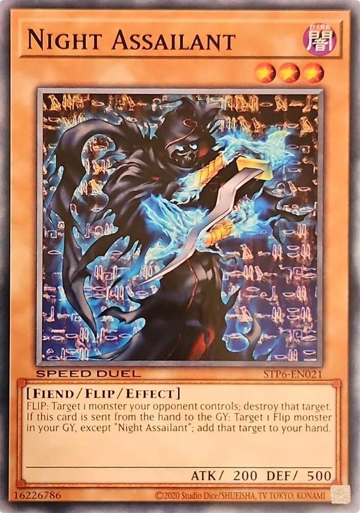 Night Assailant STP6-EN021 card from Speed Duel: Tournament Pack 6