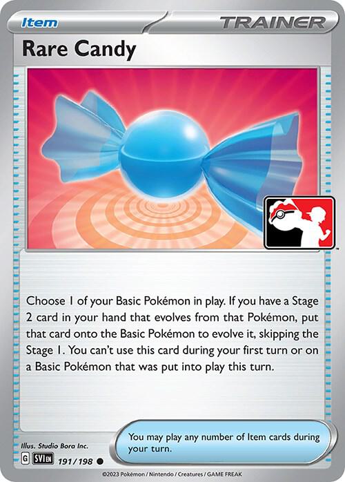 Rare Candy 191/198 card from Prize Pack Series Cards