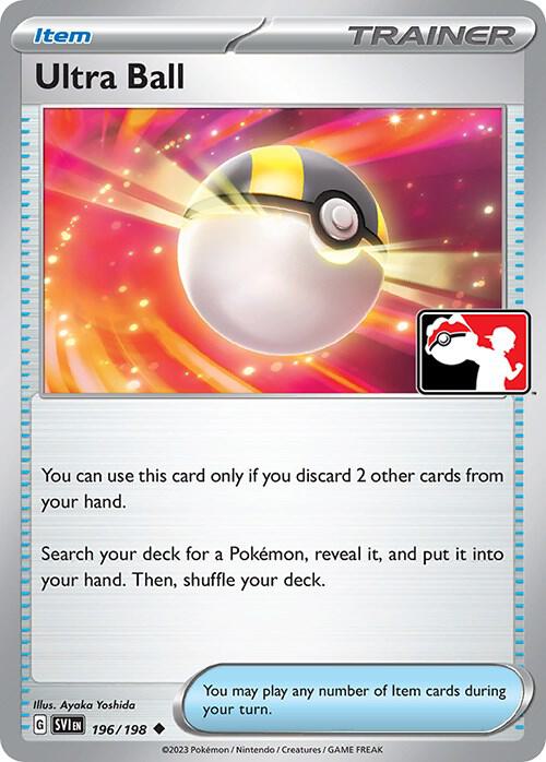 Ultra Ball 196/198 card from Prize Pack Series Cards