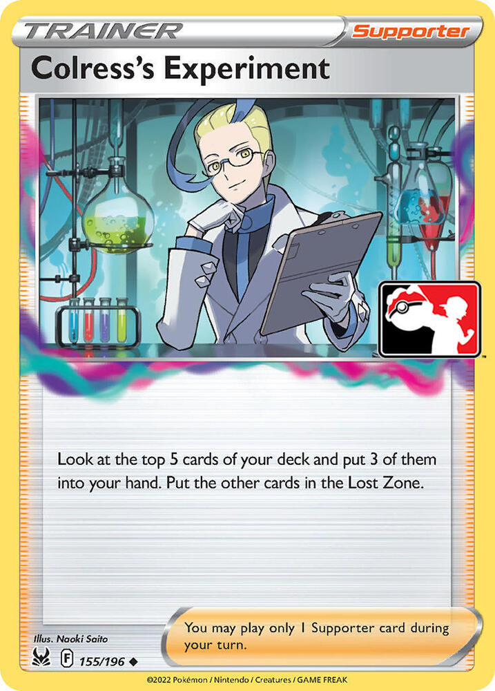 Colress's Experiment 155/196 card from Prize Pack Series Cards