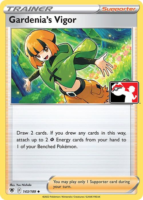 Gardenia's Vigor 143/189 card from Prize Pack Series Cards