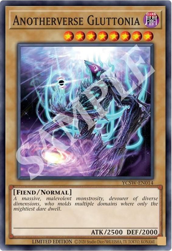 Anotherverse Gluttonia (SR) YCSW-EN014 card from Yu-Gi-Oh! Championship Series Prize Cards