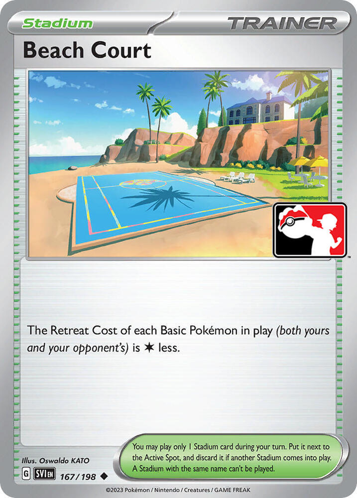 Beach Court 167/198 card from Prize Pack Series Cards