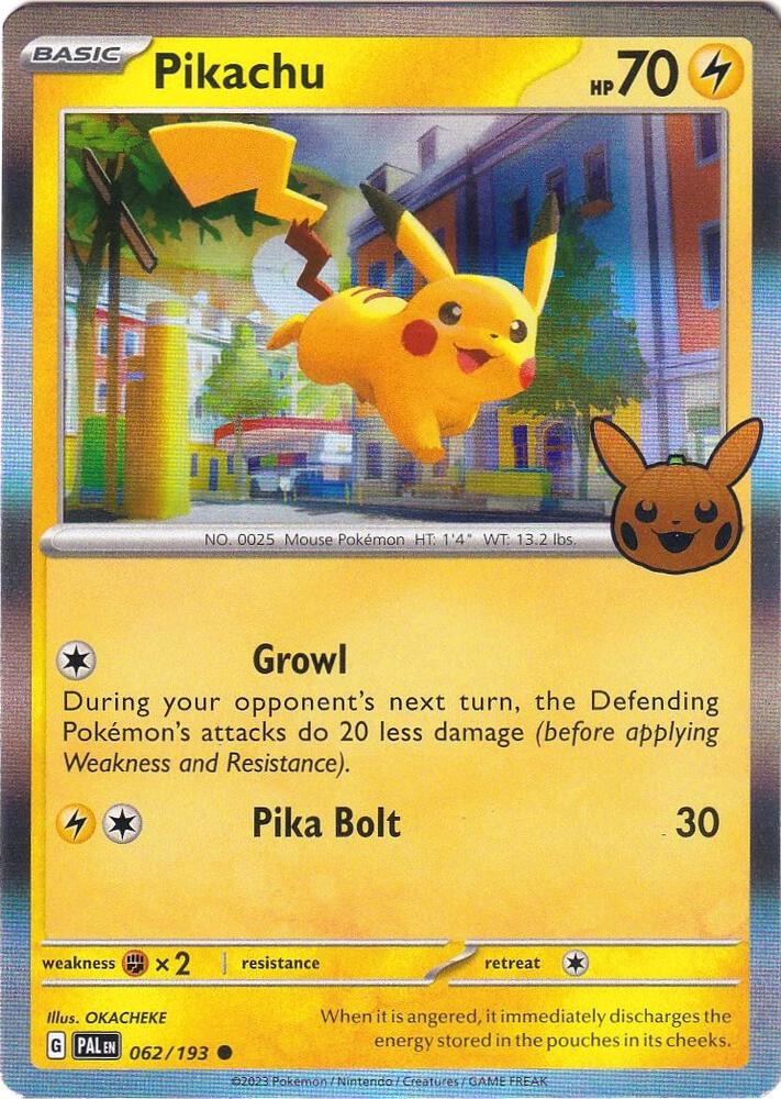 Pikachu 062/193 card from Trick or Trade BOOster Bundle 2023