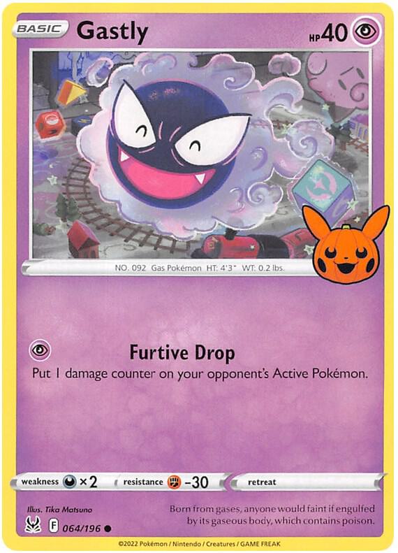 Gastly 064/196 card from Trick or Trade BOOster Bundle 2023