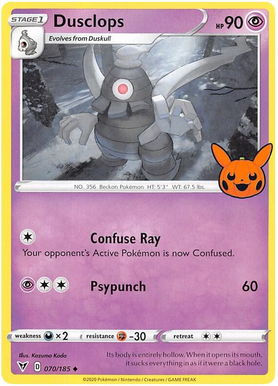 Dusclops 070/185 card from Trick or Trade BOOster Bundle 2023
