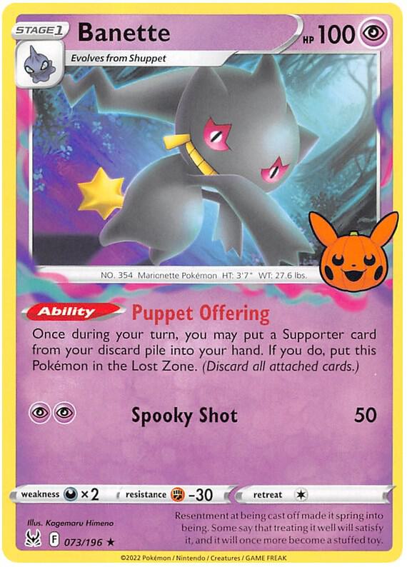 Banette 073/196 card from Trick or Trade BOOster Bundle 2023