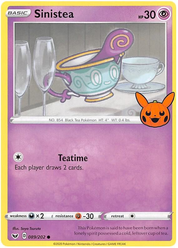 Sinistea 089/202 card from Trick or Trade BOOster Bundle 2023