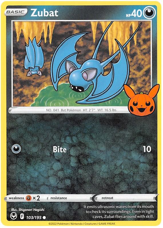 Zubat 103/195 card from Trick or Trade BOOster Bundle 2023