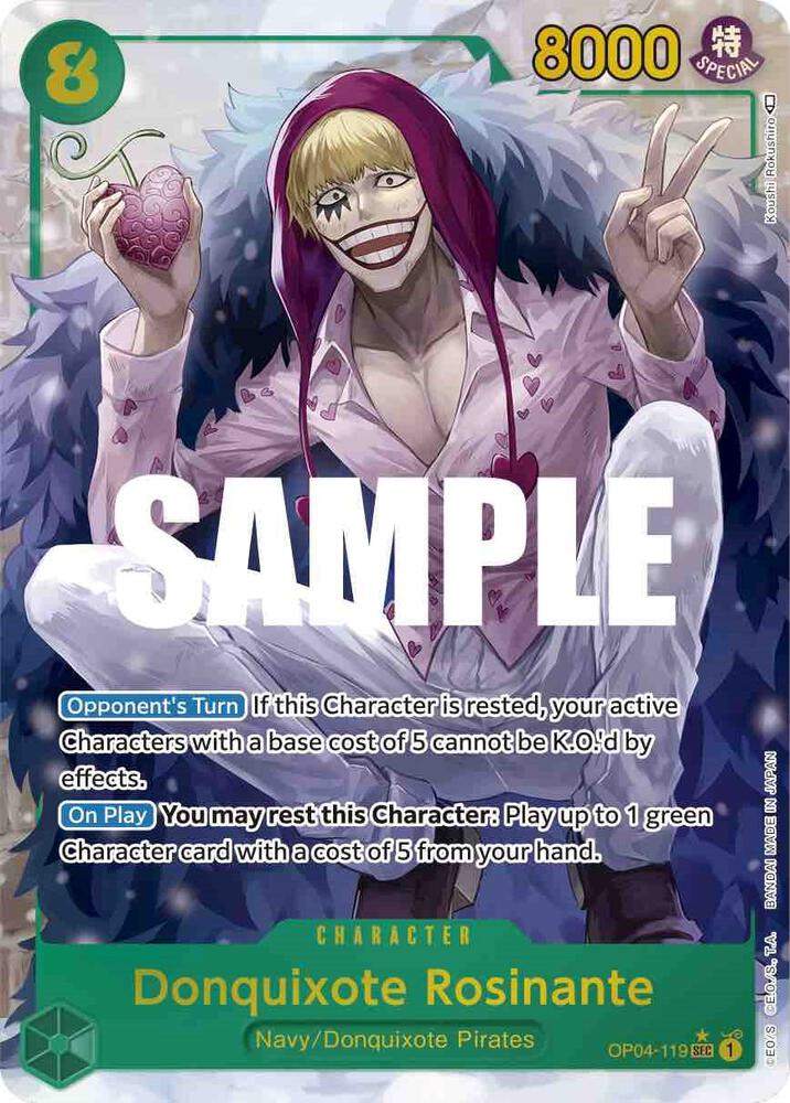 Donquixote Rosinante (Alternate Art) OP04-119 card from Kingdoms of Intrigue