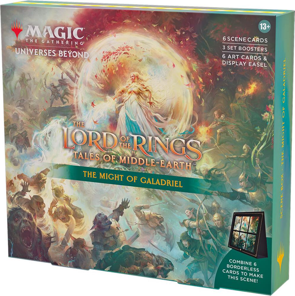 The Lord of the Rings: Tales of Middle-earth Scene Box - The Might of Galadriel card from Universes Beyond: The Lord of the Rings: Tales of Middle-earth