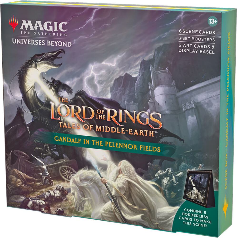 The Lord of the Rings: Tales of Middle-earth Scene Box - Gandalf in the Pelennor Fields card from Universes Beyond: The Lord of the Rings: Tales of Middle-earth