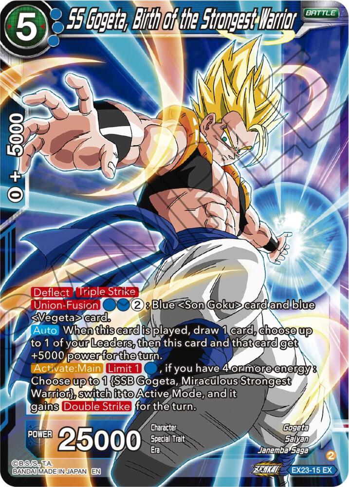 SS Gogeta, Birth of the Strongest Warrior EX23-15 card from Expansion Deck Box Set 23: Premium Anniversary Box 2023