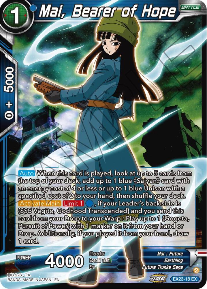 Mai, Bearer of Hope EX23-18 card from Expansion Deck Box Set 23: Premium Anniversary Box 2023
