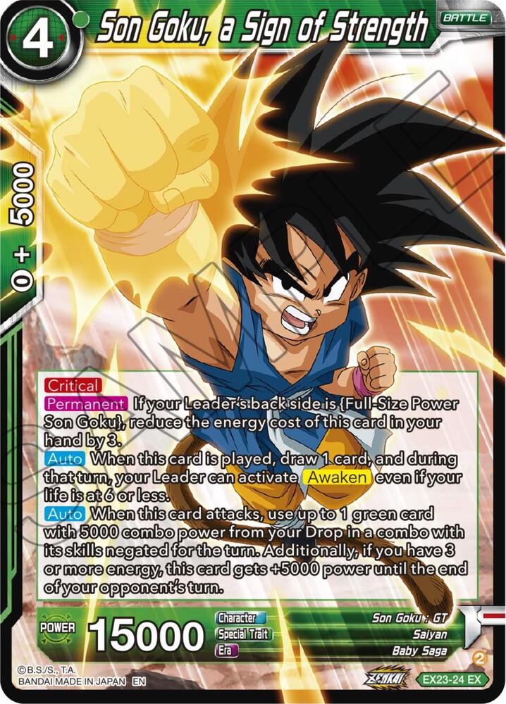 Son Goku, a Sign of Strength EX23-24 card from Expansion Deck Box Set 23: Premium Anniversary Box 2023