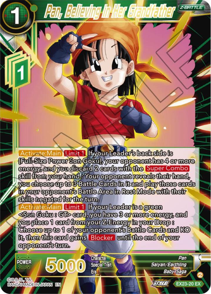 Pan, Believing in Her Grandfather EX23-20 card from Expansion Deck Box Set 23: Premium Anniversary Box 2023