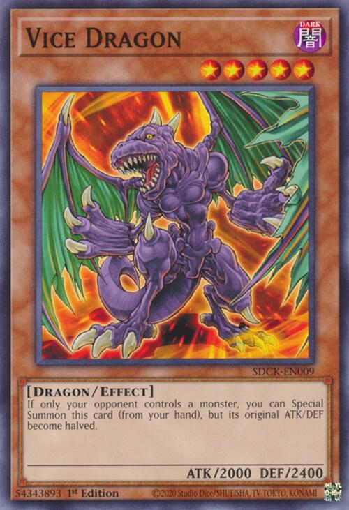 Vice Dragon SDCK-EN009 card from Structure Deck: The Crimson King