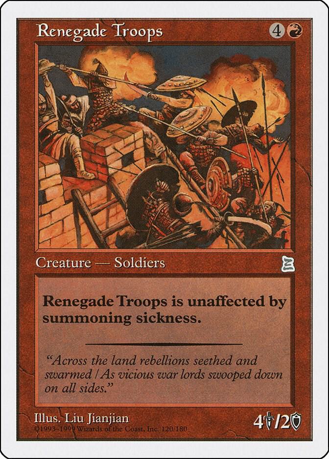 Renegade Troops 120 card from Portal Three Kingdoms