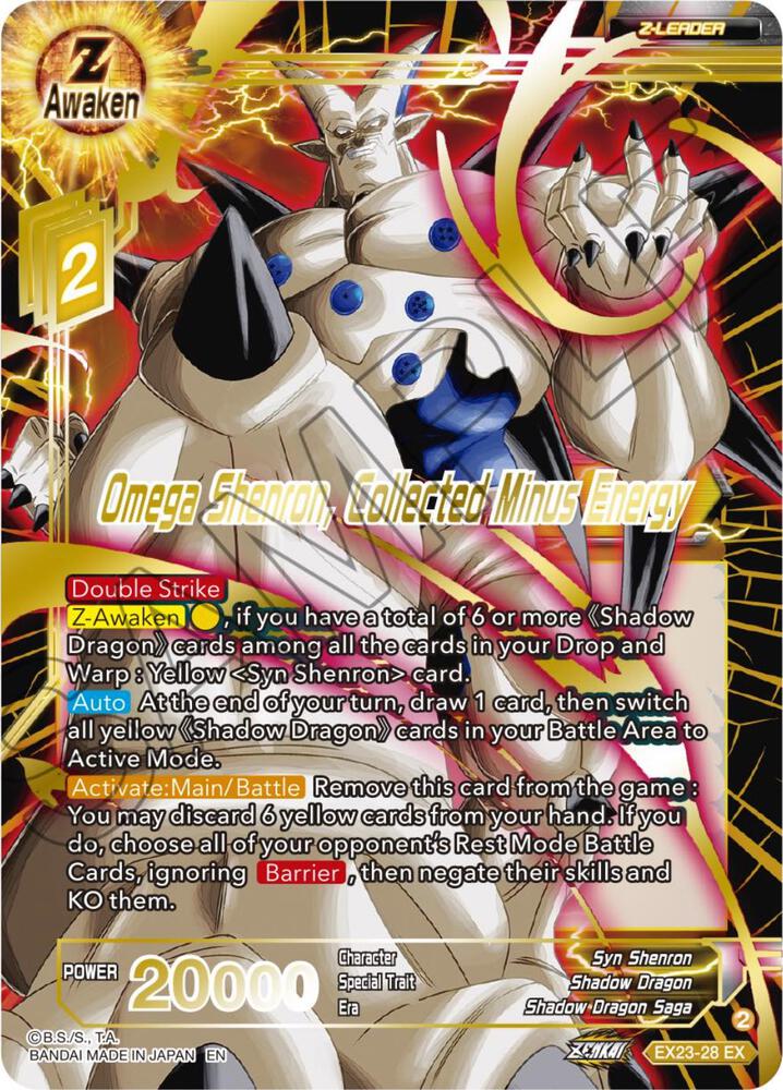 Omega Shenron, Collected Minus Energy EX23-28 card from Expansion Deck Box Set 23: Premium Anniversary Box 2023