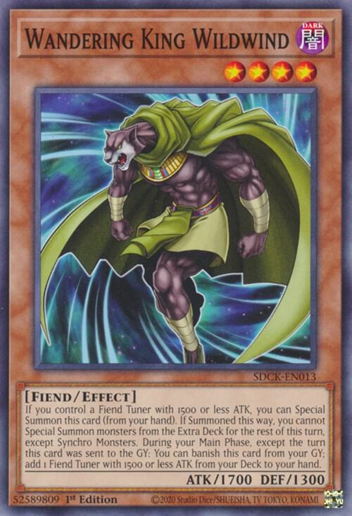 Wandering King Wildwind SDCK-EN013 card from Structure Deck: The Crimson King