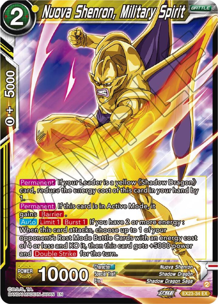 Nuova Shenron, Military Spirit EX23-34 card from Expansion Deck Box Set 23: Premium Anniversary Box 2023