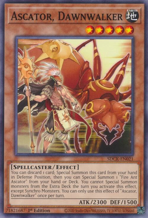 Ascator, Dawnwalker SDCK-EN021 card from Structure Deck: The Crimson King