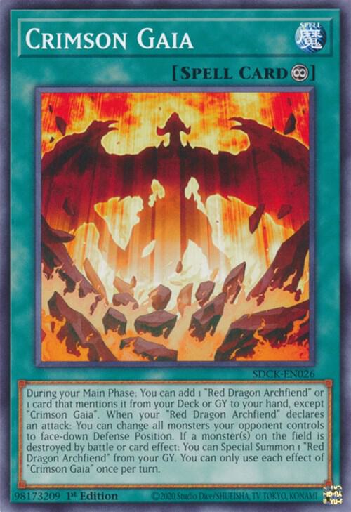 Crimson Gaia SDCK-EN026 card from Structure Deck: The Crimson King