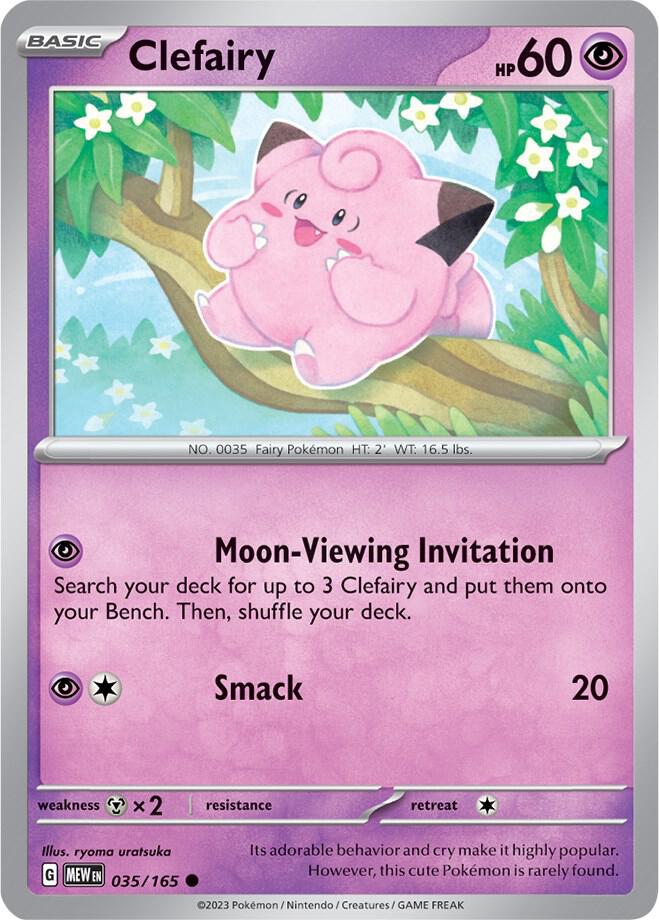 Clefairy 035/165 card from SV: Scarlet & Violet 151