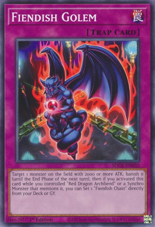 Fiendish Golem SDCK-EN032 card from Structure Deck: The Crimson King