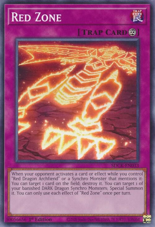 Red Zone SDCK-EN033 card from Structure Deck: The Crimson King